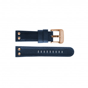 TW Steel watch strap TWB405L Leather Blue 24mm + blue stitching