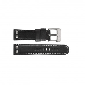 Watch strap TW Steel TWB408 Leather Black 22mm