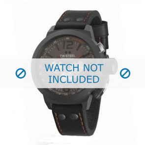 TW Steel watch strap TWB879 Leather Grey + orange stitching