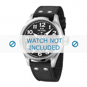 Watch strap TW Steel VS2 / TWS608 Textiles Black 24mm