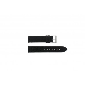 Guess watch strap W0296L1-BLA Leather Black 18mm