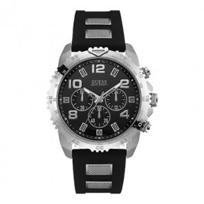 Guess watch strap W0599G3 Rubber Black 23mm