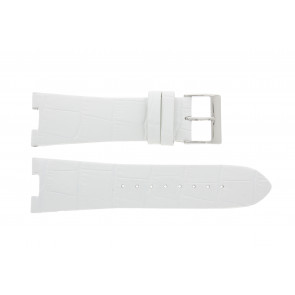 Guess watch strap W14515L2 Leather White 27mm