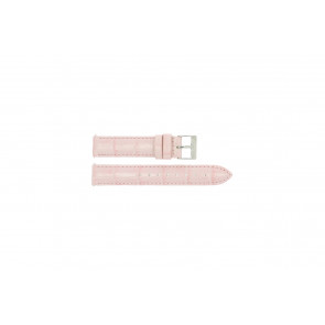 Guess watch strap W95139L1 Leather Pink 17mm 