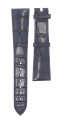 Watch strap Omega 032Z016175 Crocodile skin Blue 21mm