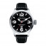 Nautica watch strap A12561G Leather Black 24mm + white stitching