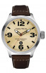 Nautica watch strap A12564G Leather Brown 24mm + white stitching