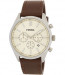 Watch strap Fossil BQ2076 Leather Brown 22mm