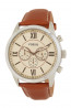 Fossil watch strap BQ2088 Leather Cognac + white stitching