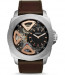 Watch strap Fossil BQ2206 Leather Brown 24mm