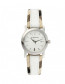 Watch strap Burberry BU1395 Leather/Textiles White