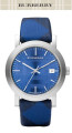 Watch strap Burberry BU1790 Leather/Plastic Blue