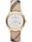 Watch strap Burberry BU9752 Leather/Plastic Beige