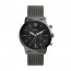 Watch strap Fossil FS5699 Steel Anthracite grey 22mm
