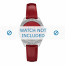 Guess watch strap W0823L3 Glitter Girl Leather Red 16mm + red stitching