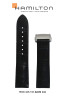 Watch strap Hamilton H426150 Leather Black 22mm