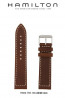 Watch strap Hamilton H0017055553301 / H60076510 Leather Brown 22mm
