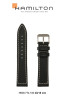 Watch strap Hamilton H600.774.100 Leather Black 20mm