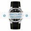 Jacques Lemans watch strap 1-1688F Leather Black + yellow stitching