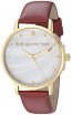 Watch strap Kate Spade New York KSW1209 Leather Bordeaux