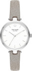 Watch strap Kate Spade New York KSW9041 Leather Grey 16mm