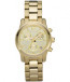Watch strap Michael Kors MK5384 Steel Gold plated 16mm