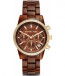 Watch strap Michael Kors MK6279 Plastic Brown 18mm