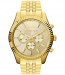 Watch strap Michael Kors MK8281 Steel Gold plated 22mm