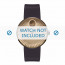 Movado watch strap 3680043 Silicone Dark brown 22mm