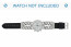 Watch strap 830.01.20 Short (70x40mm) Leather Black 20mm + standard stitching