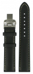 Watch strap Tissot T0144101605700 (T600025440) Leather Black 19mm