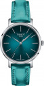 Watch strap Tissot T604048131 Rubber Turquoise 16mm