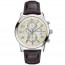 Guess watch strap W0076G2 Leather Dark brown + brown stitching