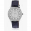 Watch strap Guess W0351L1 Leather Blue 18mm