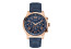 Watch strap Guess W0380G5 Leather Blue 22mm