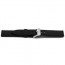 Watch strap Rubber 22mm Black + blue stitching EX XH17