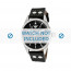 Armani watch strap AR-5834 Leather Black  + white stitching
