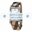 Burberry watch strap BU1076 Leather Cream white / Beige