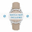 Burberry watch strap BU9010 Leather Beige 20mm + white stitching