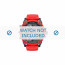 Diesel watch strap DZ7370 Steel/Silicone Red