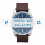 Diesel watch strap DZ1512 Leather Dark brown 24mm