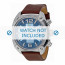 Diesel watch strap DZ4340 Smooth leather Brown 24mm