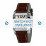 Festina watch strap F16135-B / F16135-6 / F16135-7 / F16135-F / F16135-G Leather Dark brown 21mm + white stitching