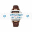 Guess watch strap A50005G1 Leather Brown 21mm + white stitching