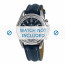 Jacques Lemans watch strap 1-1117.1VN Leather Blue + white stitching