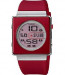 Watch strap Casio 10224495 / LA-2001-4A Plastic Red 19mm