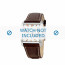 Lotus watch strap 15411.8 Leather Brown + white stitching