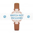 DKNY watch strap NY-2415 Leather Brown 12mm 