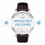Tissot watch strap T063.610.16.037.00 Leather Dark brown 20mm + brown stitching