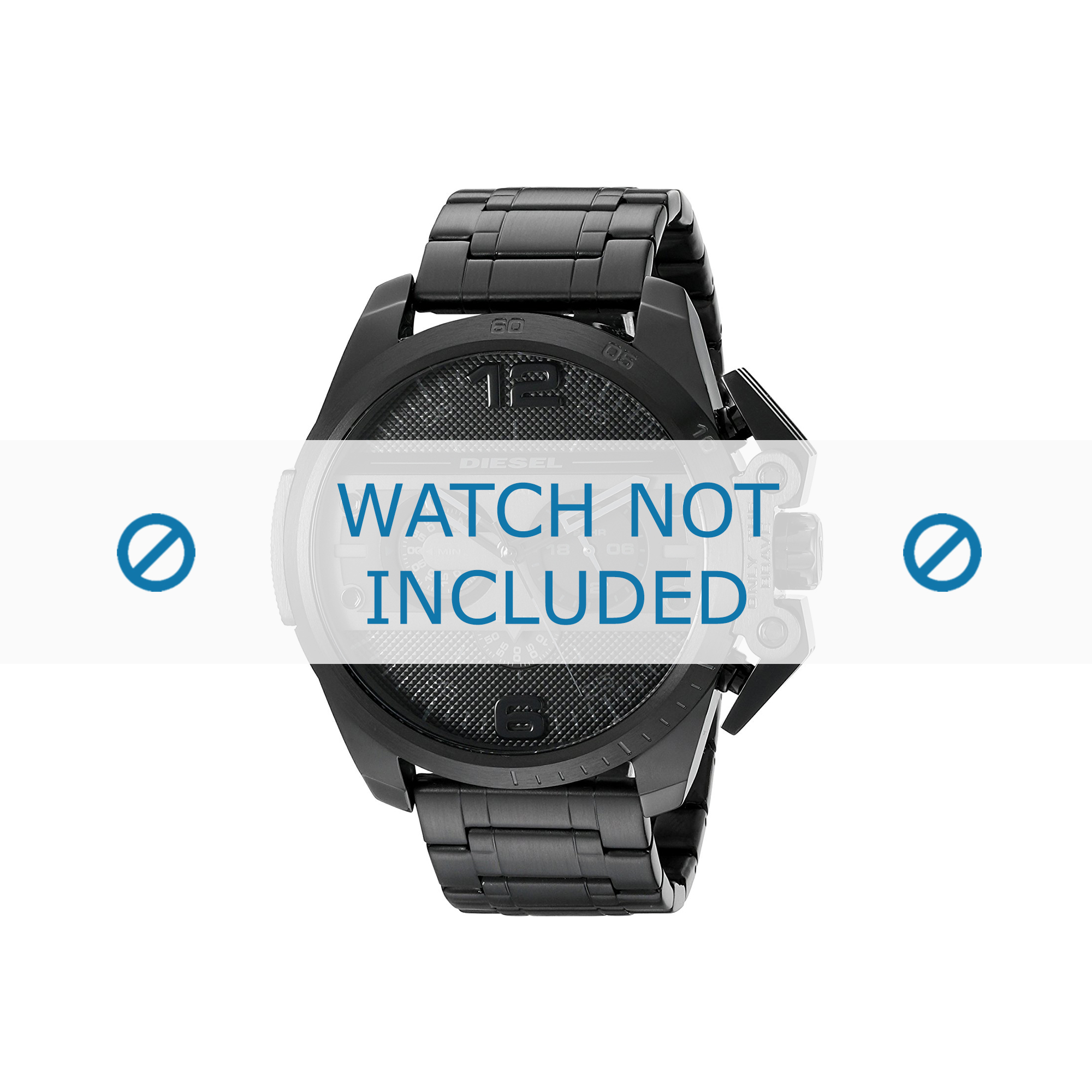 Diesel watch strap DZ4362 Stainless steel Black 24mm